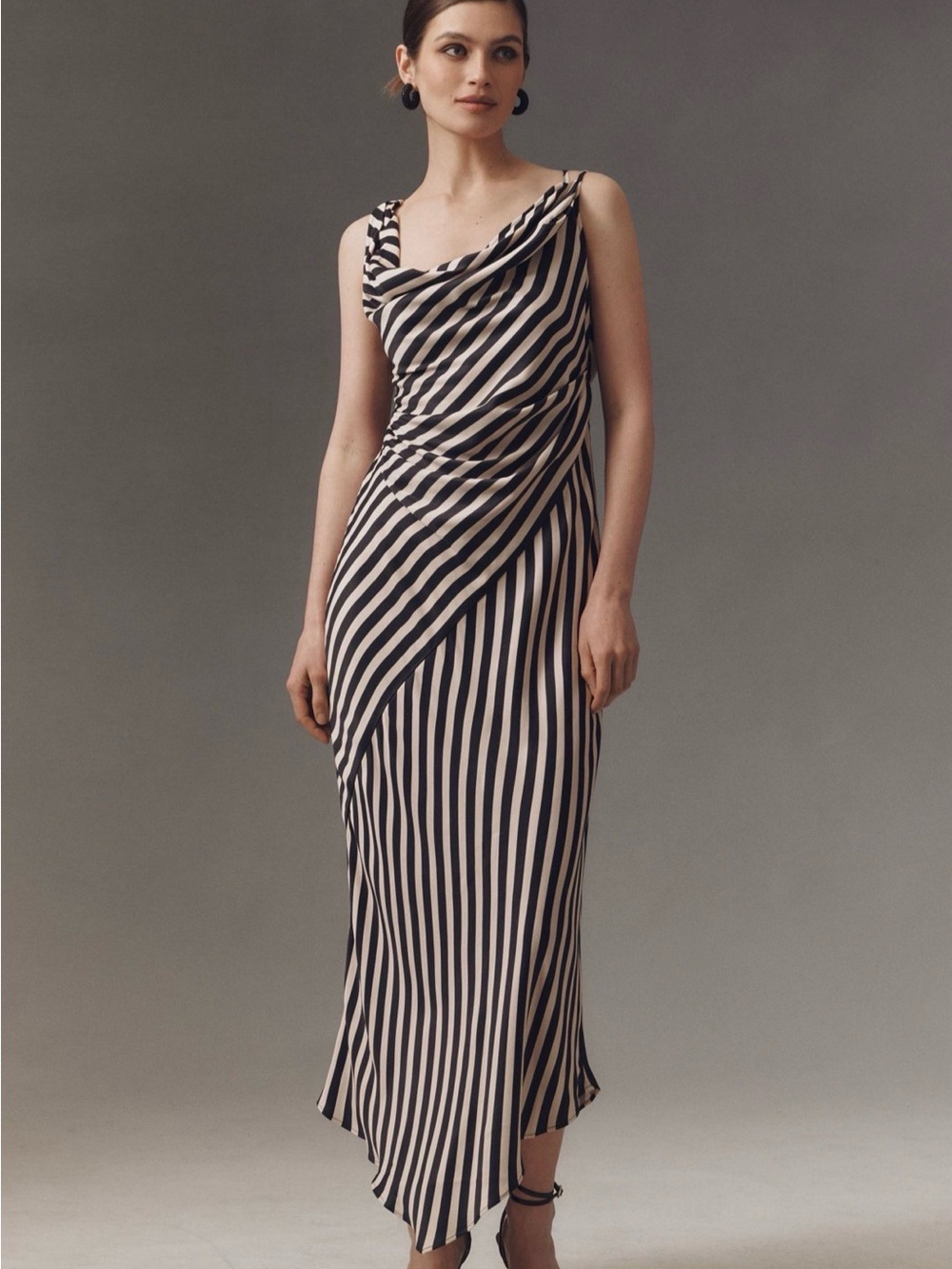 BHLDN Striped Cowl Neck Maxi Dress
